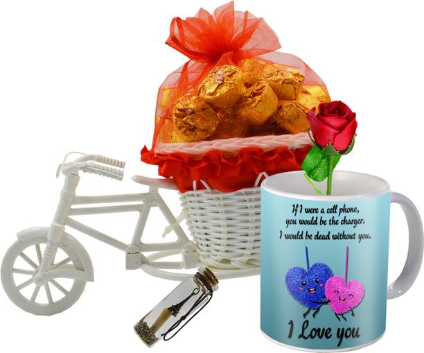 Midiron Chocolate Gift Combo |Valentines Gift Hamper| Love Gift Hamper with Printed Mug Ceramic Gift Box
