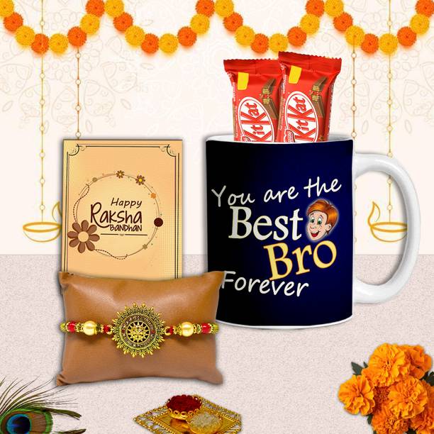 Midiron Rakshabandhan Chocolate gifts for Brother | Rakhi Gift-IZST-10 Cotton, Paper, Ceramic Gift Box
