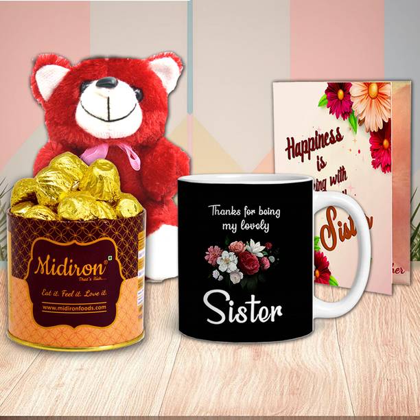 Midiron Rakhi Return Surprise for Sister – Handmade Chocolate Hamper Gift Set Assorted Gift Box