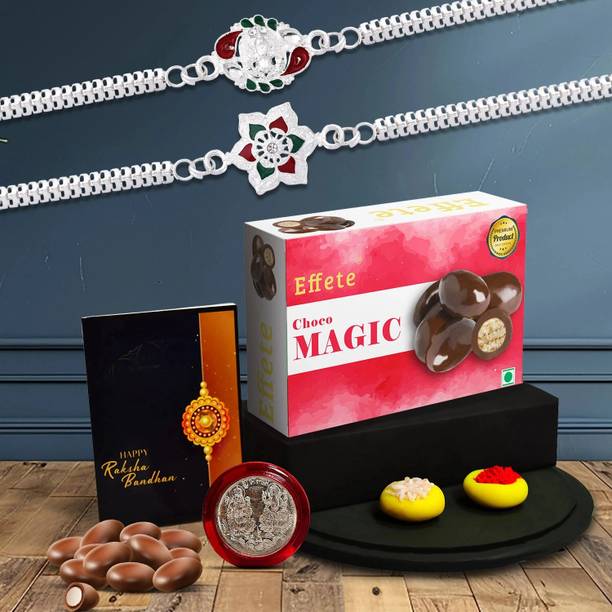 Effete Rakhi gift for brother with Choco Beats(32-GM) | Rakhi set |Y22K2_A31+A32_CM32 Assorted Gift Box