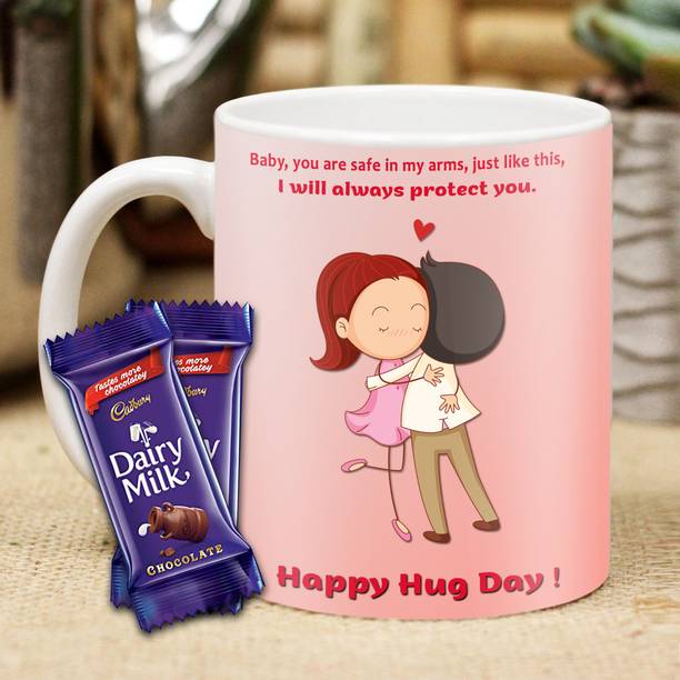Midiron Special Gift For Hug Day | Gift For Valentine's Day | Love Gift Hamper Ceramic Gift Box