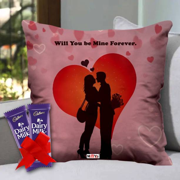 Midiron Happy Propose Day Printed Cushion For Wife | Girlfriend Fiber Gift Box