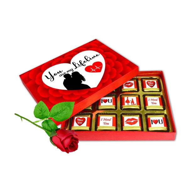Midiron Valentine Chocolate Gift Pack for Girlfriend, Wife, Boyfriend, Husband, Lovers Paper Gift Box