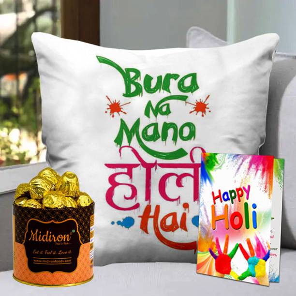Midiron Holi Hamper | Holi Gift Set | Holi Gift Set for Family, Friends & Relatives Fiber Gift Box