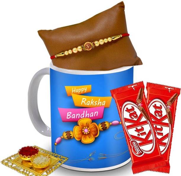 ME&YOU Rakhi Chocolate gift pack for Brother | Chocolate, Mug, Rakhi with Roli Set Plastic, Paper Gift Box