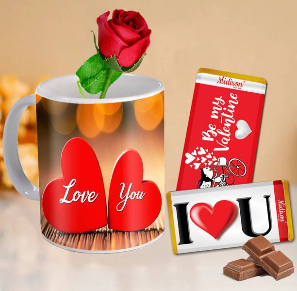 Midiron Beautiful Romantic Gift For Couple|Birthday Gifts For Lover|Promise Day Gift Ceramic Gift Box