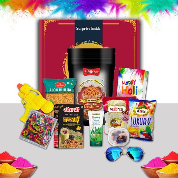 Midiron Best Holi Hamper for Family |Festive Gift with Skin Care & Utility Products Assorted Gift Box
