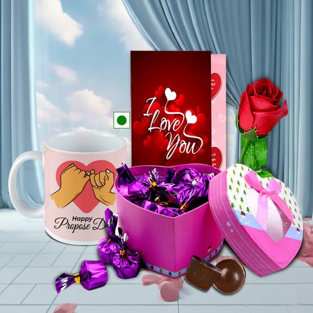 Midiron Sweet Promise Day Gift for Fiancée – Love Printed Coffee Mug for Her/Partners Assorted Gift Box