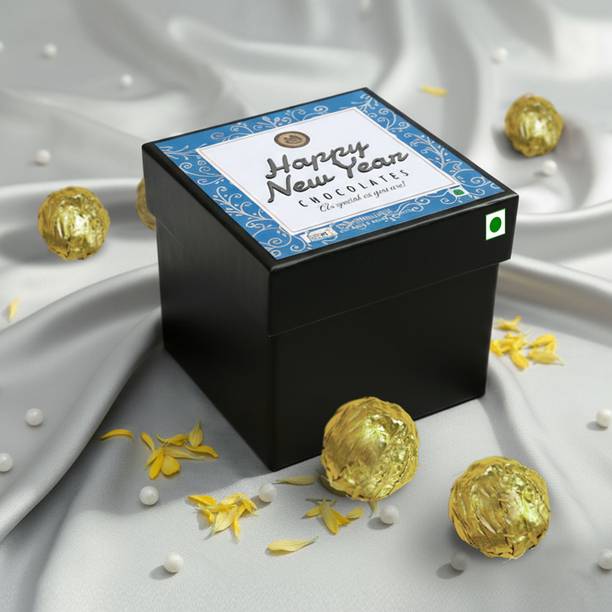 Exciting Lives Happy New Year Chocolates Box - Gift for New Year, Family, Friends, Relatives Paper Gift Box