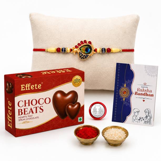 Effete Rakhi Combo for Brother with Chocolate Beats (32-GM)Rakhi Gift |Y22K1_513_CB32 Assorted Gift Box