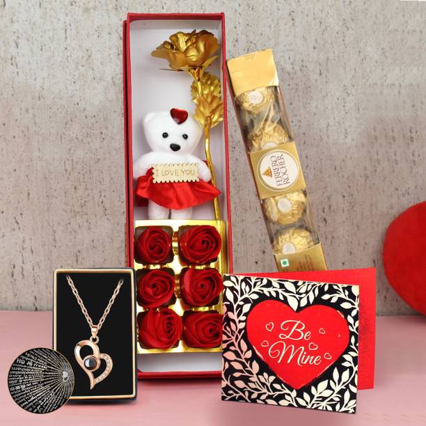 TIED RIBBONS Valentine Gifts Combo for Wife Silver Plated Gift Box