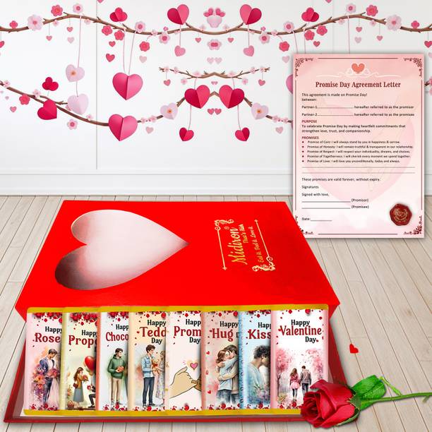 Midiron Propose Day Love Hamper for Boyfriend – Valentine Chocolate Surprise For Girl Assorted Gift Box