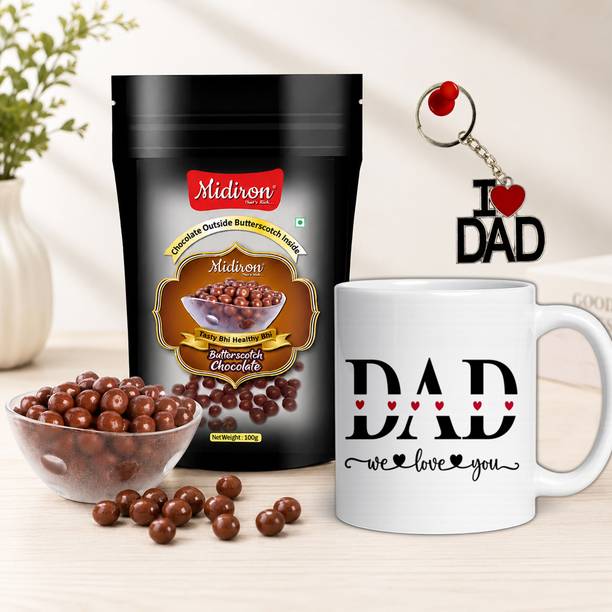 Midiron Father’s Day Special Gift Box – Chocolate Coated Butterscotch and Mug Set Assorted Gift Box