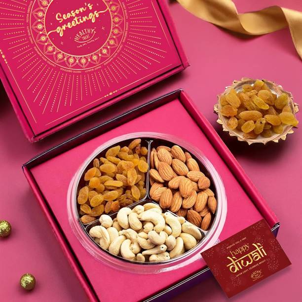 Healthy Treat Diwali Gift Hamper | Dry fruit Gift | Diwali Gift Hamper | Gift Pack of Almonds, Cashews, Raisins