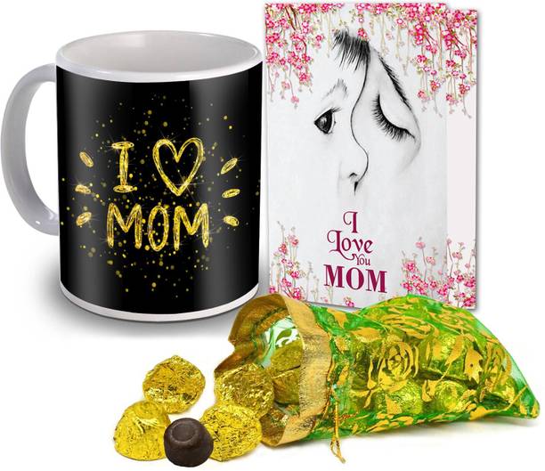 Midiron Gift for Mom| 15 Chocolate | Greeting Card | Coffee Mug on Mother’s Day, Birthday Anniversary IZ20ST-40 Ceramic Gift Box