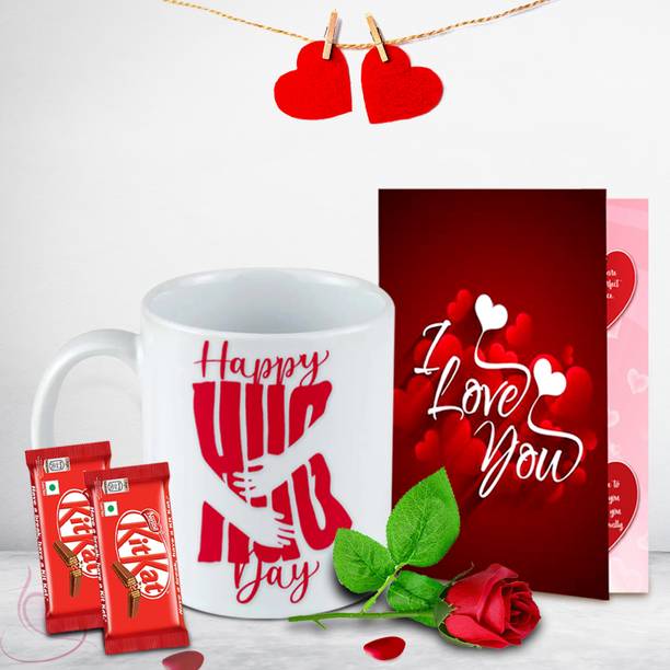 Midiron Luxe Hug Day Mug for Wife/Housewife – Unique Romantic Love Gift for Her Ceramic Gift Box