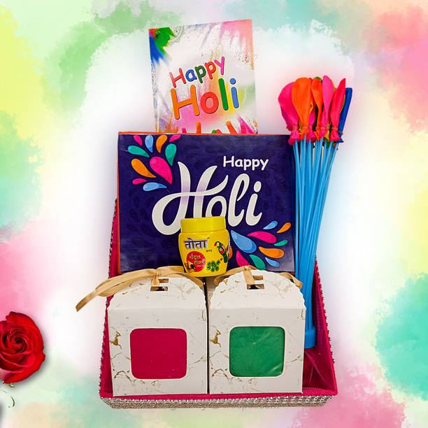 Midiron The Ultimate Holi Surprise – A Special Gift Hamper for Relative & Family Wooden Gift Box
