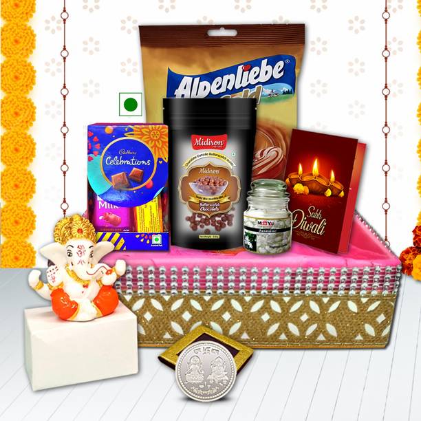 Midiron Classic Diwali Chocolate Hamper – Rich Sweet Collection for Family & Friends Assorted Gift Box