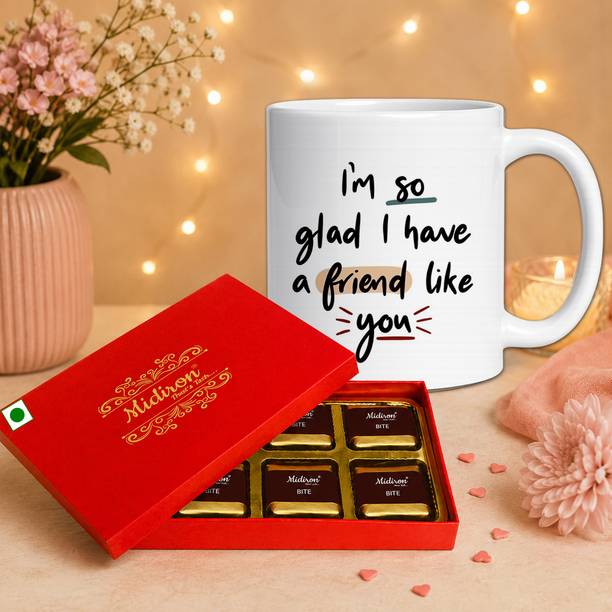 Midiron Friendship Celebration Gift Set with Mug and Chocolate Treats Assorted Gift Box
