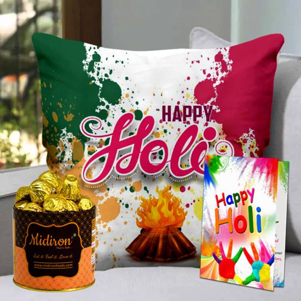 Midiron Holi Gift Set | holi Set | Hamper for Holi| Holi Gift Set Fiber Gift Box
