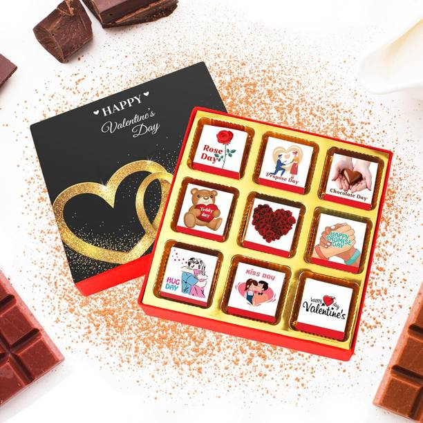 Chocoloony Valentine Day Chocolate Special Gift Box for Lover, Girlfriend, Wife, Husband Paper Gift Box