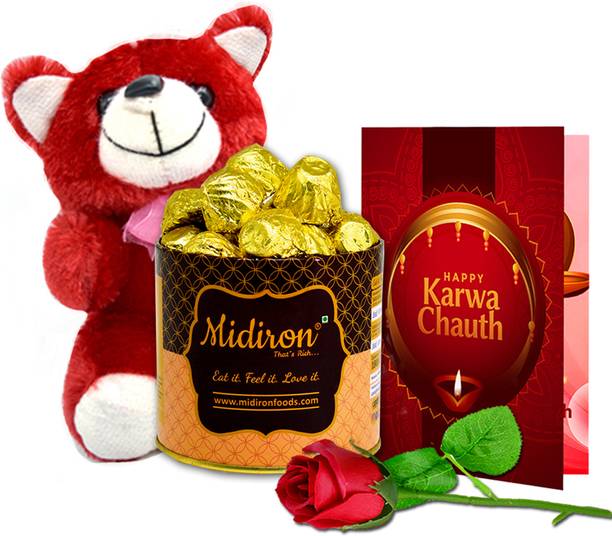 Midiron Karwa Chauth Gift Hmaper for Wife/Girlfriend IZ23-04 Paper Gift Box
