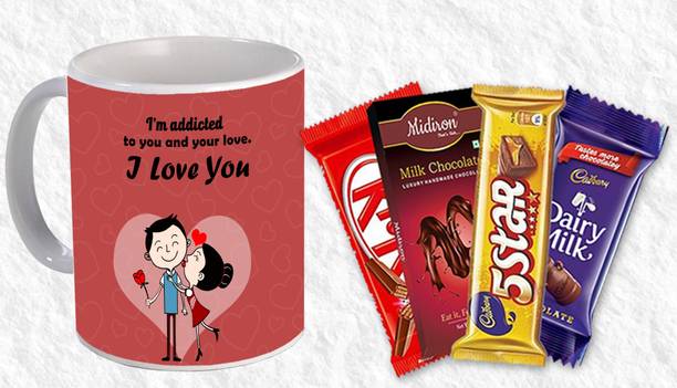 Midiron Chocolate Gift for Valentine’s Day Day| Chocolate Day Gift for Girlfriend Ceramic Gift Box