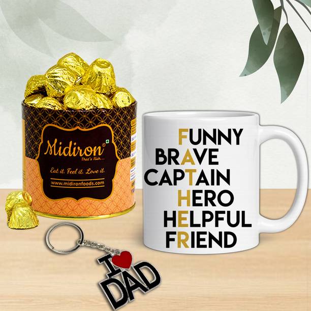 Midiron Chocolate Hamper with Coffee Mug – Special Father’s Day Gift for Daddy Assorted Gift Box