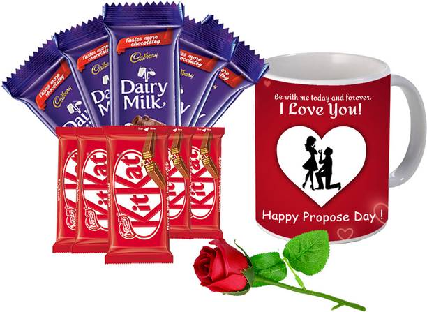 Midiron Romantic Gift for Propose Day With Printed Coffee Mug Ceramic Gift Box