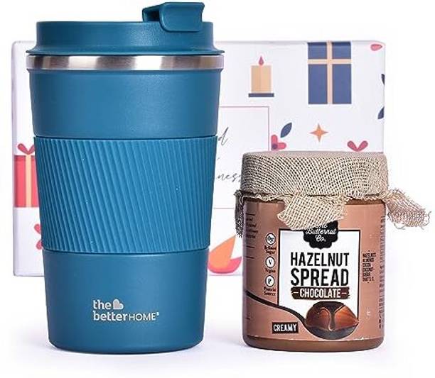 gleevers Hazelnut Spread and Travel Mug 64a Paper Gift Box
