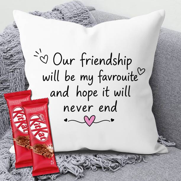 Midiron Special Bestie Surprise - Unique Cushion with Crunchy Chocolate Wafer Bars Assorted Gift Box