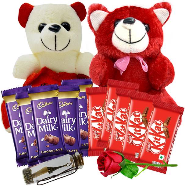 Midiron Chocolates Gift for Wife/Girlfriend/She with Message Pills & Rose Fiber Gift Box