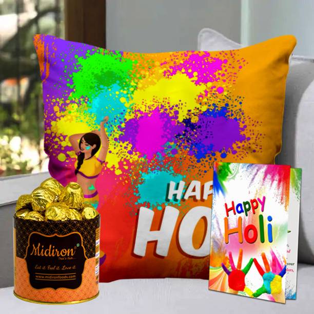 Midiron Holi Gift Set for Friends & Relatives | Holi Gift Hamper | Gift Hamper Fiber Gift Box