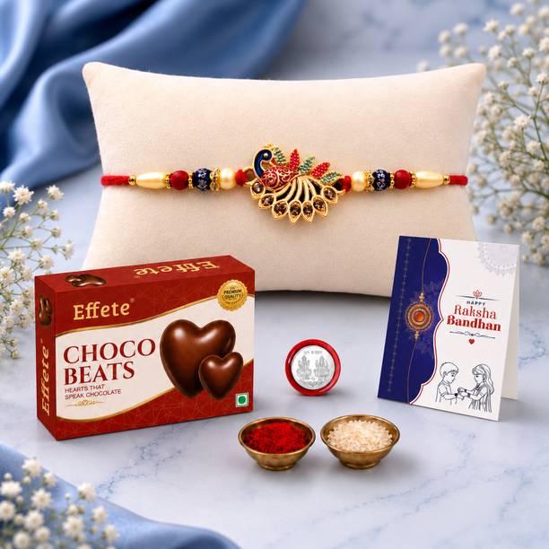 Effete Rakhi Combo for Brother with Chocolate Beats (32-GM)Rakhi Gift |Y22K1_252_CB32 Assorted Gift Box