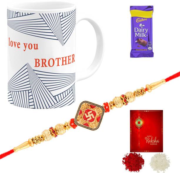 Pugnaa N-Chocolate Mug Combo 73098GLA Gold Gift Box