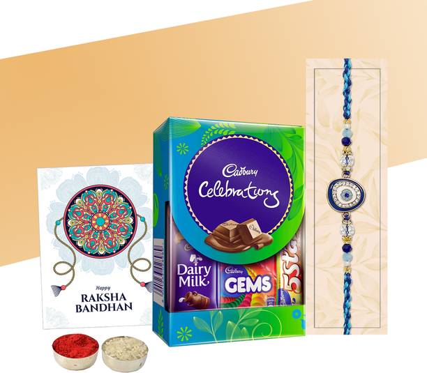Chocoloony Raksha Bandhan Cadbury Celebrations box of Chocolates Dry Fruits Rakhi Gift Pack Paper Gift Box