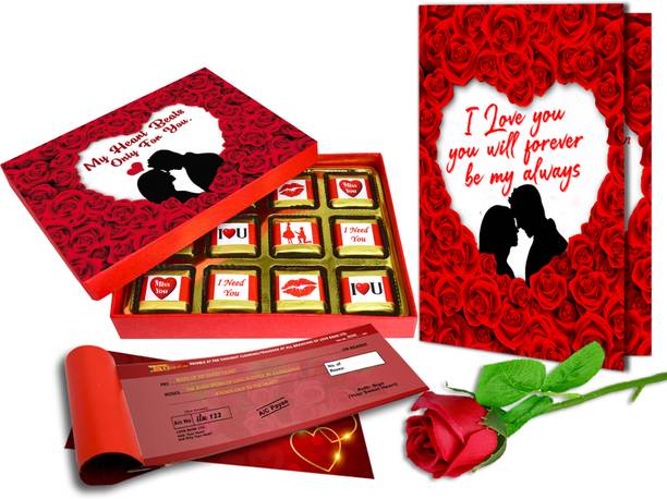 Midiron Valentine's Day Gift Hamper | Beautiful Valentine's Gift | Handmade Chocolate-26 Paper Gift Box