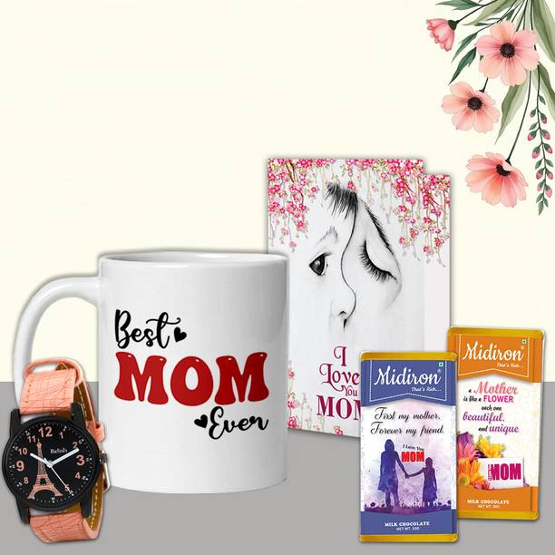 Midiron Heartfelt Chocolate Gift for Maa – Mug, Watch and Card Combo for Dear Mother Assorted Gift Box