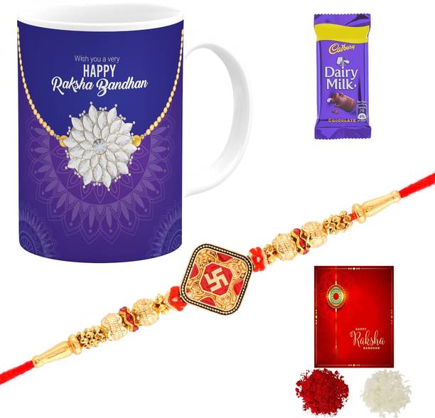 Pugnaa N-Chocolate Greeting Card Combo 73770x1 Gold Gift Box