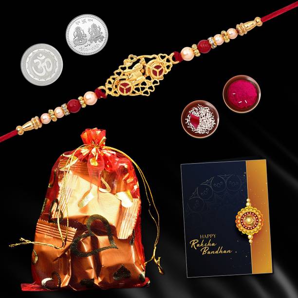 Effete Rakhi gift for brother with 10pcs Chocolates|Rakhi Set of 1 |Y22K1_301_PC10 Assorted Gift Box