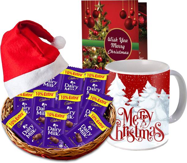 Midiron Chocolate Gift for Christmas with Santa Cap & Card IZ23-10 Assorted Gift Box