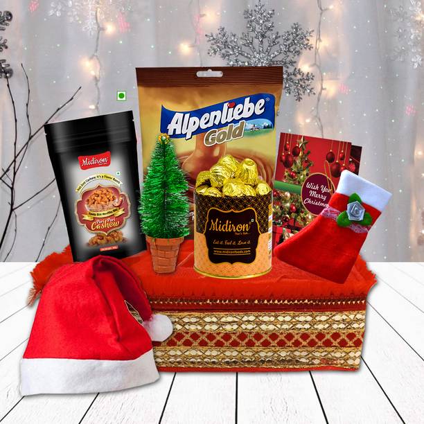 Midiron Merry & Bright Christmas Hamper | Sweet Chocolate Gift for Family Assorted Gift Box