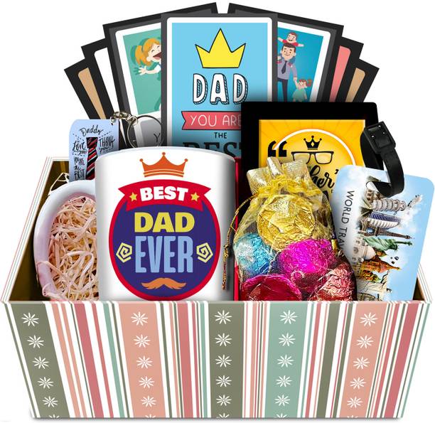 Exciting Lives Father's Day Gift Hamper, Gift for Father's Day, Birthday Ceramic, Wooden, Paper Gift Box