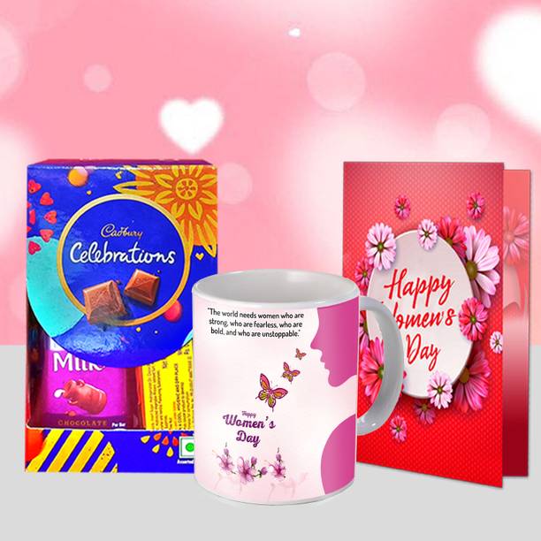 Midiron Special Women’s Day Mug & Chocolate Gift – Perfect Treat for Mom & Wife Ceramic Gift Box