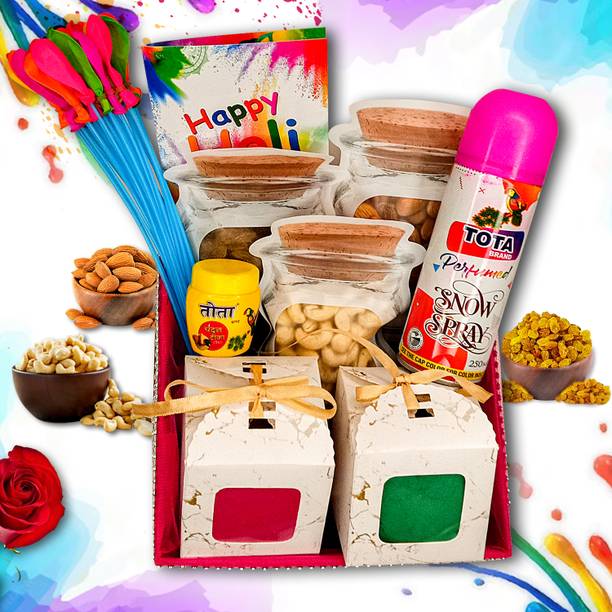Midiron The Perfect Holi Gift Hamper to Add More Fun, Love & Festive Vibes Wooden Gift Box
