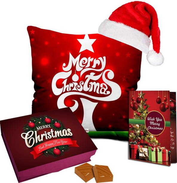 Midiron Christmas & New Year Gift with Chocolate Box, Cushion & Card Fiber Gift Box