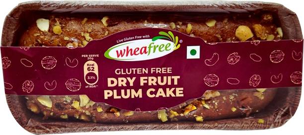 wheafree Gluten Free Dry Fruit Plum Cake (350g) | No Egg | No Alcohol | No Trans Fat | Paper Gift Box