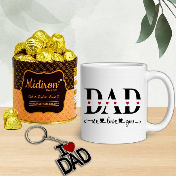 Midiron Father’s Day Mug and Chocolate Gift – Delightful Surprise Box for Papa Assorted Gift Box
