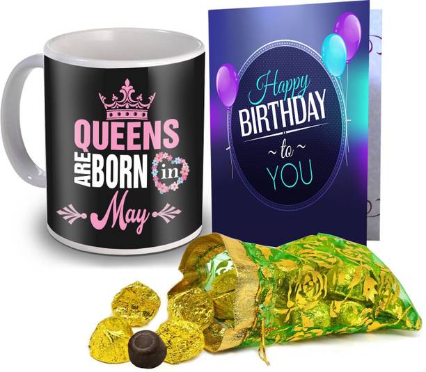 Midiron Birthday Gift For Brother,Sister,Wife,Husband,Mother,Father with Chocolate, Ceramic Mug, Greeting Card IZ19DTBirthday-114 Ceramic Gift Box