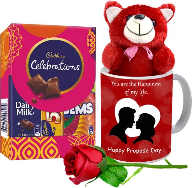 Midiron Propose Day Printed Ceramic Coffee Mug With Chocolate Bar Ceramic Gift Box